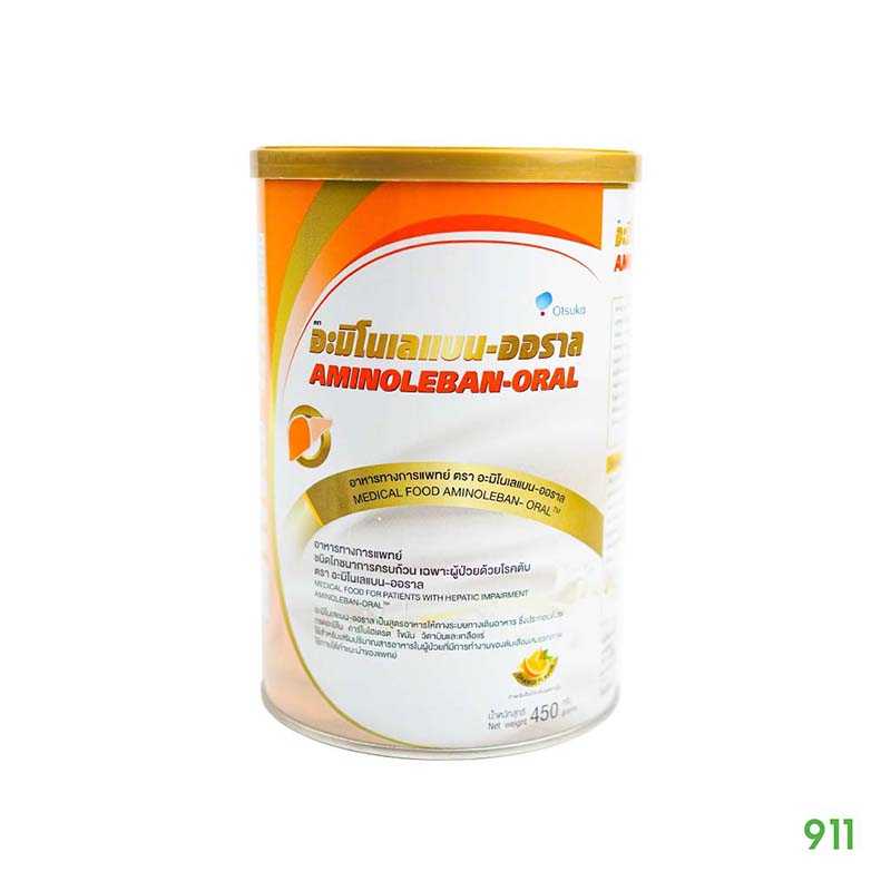 โอซูก้า อะมิโนเลแบน-ออราล 450 กรัม 1 กระป๋อง สำหรับ ผู้ป่วยโรคตับ | Otsuka Aminoleban-Oral 450 g