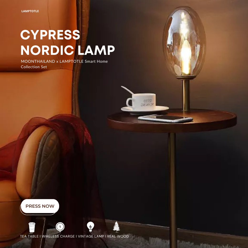 Moon x Lamptotle Smarthome Collection : Cypress Nordic table lamp 🌲🌒