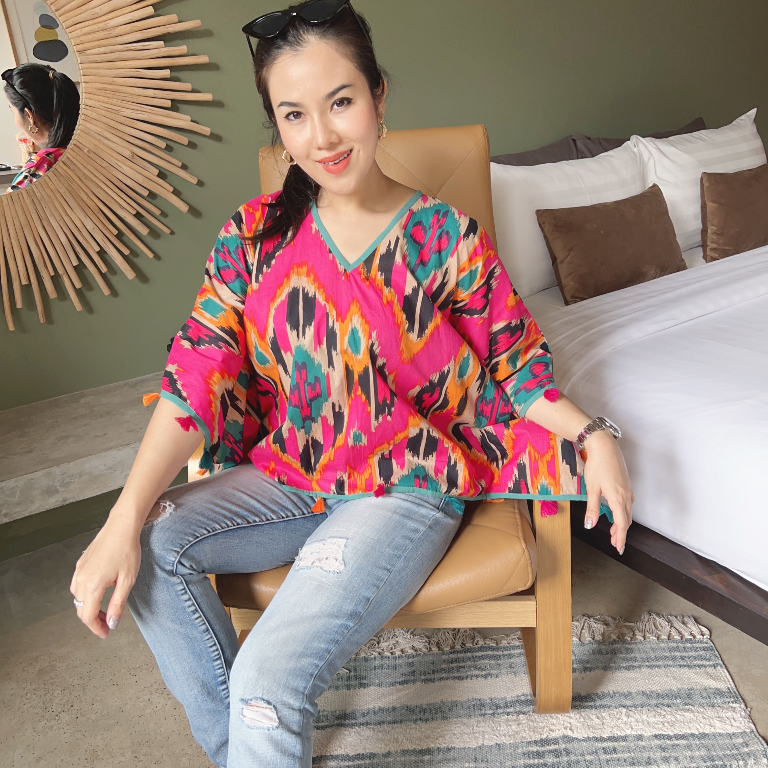 เสื้อ Butterfly พิมพ์ลาย Ikat