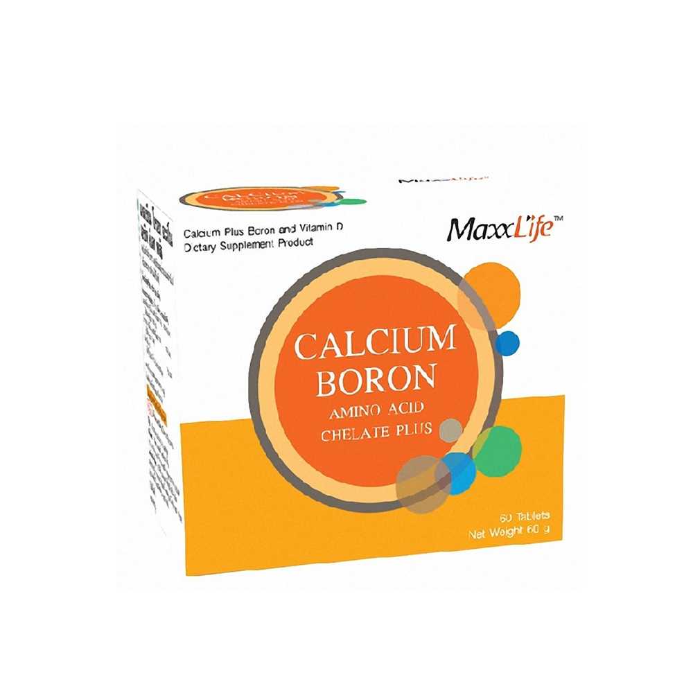 MaxxLife Calcium Boron Amino Acid Chelate Plus แคลเซียม  60 เม็ด