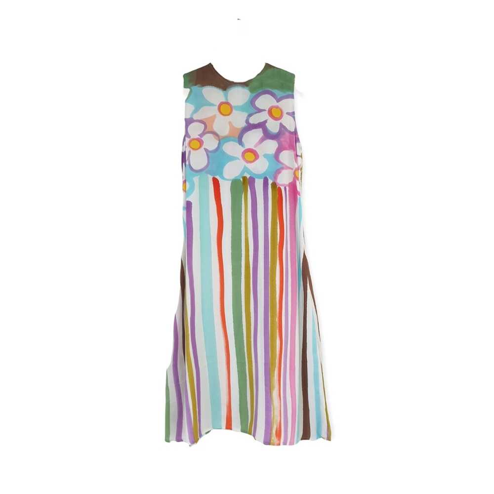 (Pre-order) Long Dress Cotton Silk Hand Paint Free Size