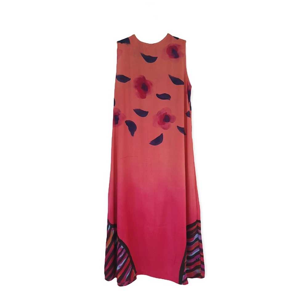 (Pre-order) Long Dress Cotton Silk Hand Paint Free Size