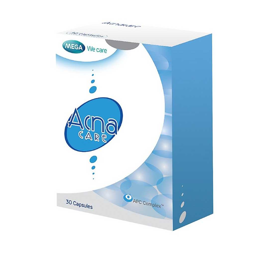 Mega We Care Acna Care 30 เม็ด อาหารเสริมสำหรับสิว ลดรอยแผลเป็น