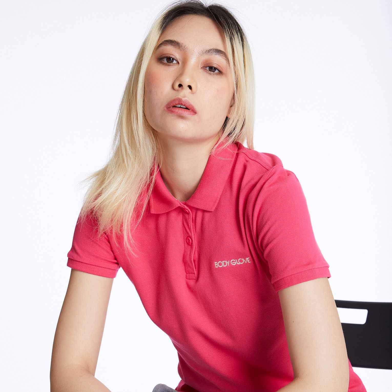Women's CLASSIC POLO เสื้อโปโล ผู้หญิง สีชมพู-35