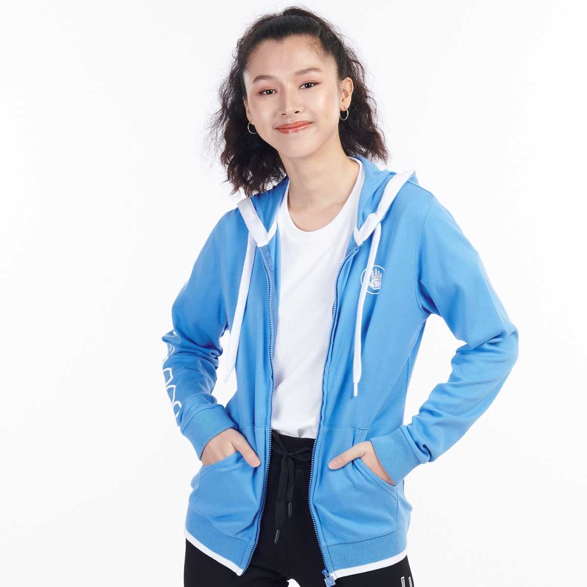 Women's SC Essential Hoodies เสื้อฮู้ด ผู้หญิง สีฟ้า-02