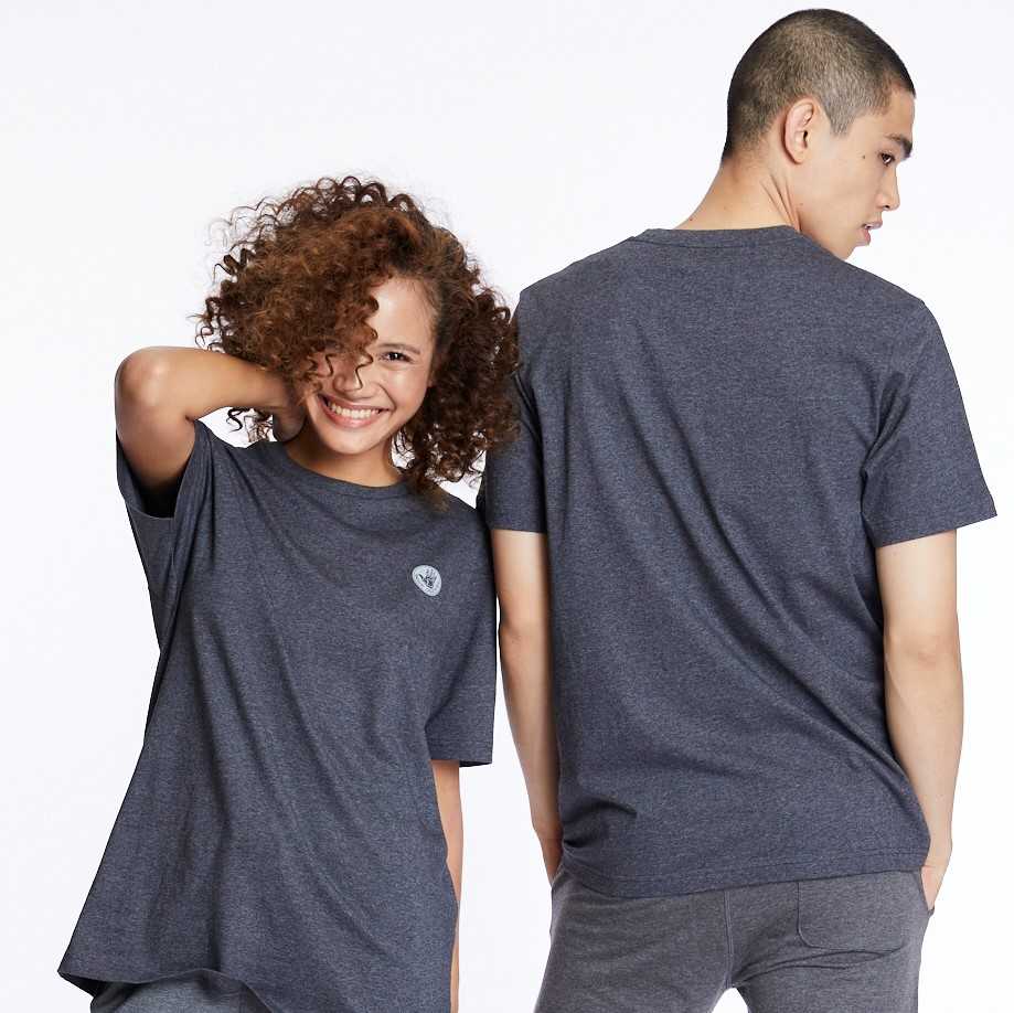Unisex Basic T-Shirt เสื้อยืด สีเทา-21