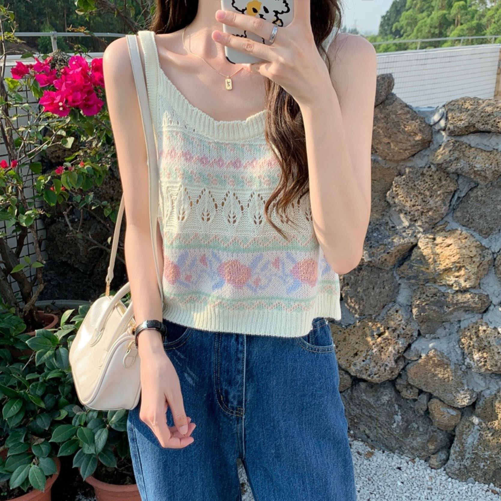 Floral trim camisole (J&T)