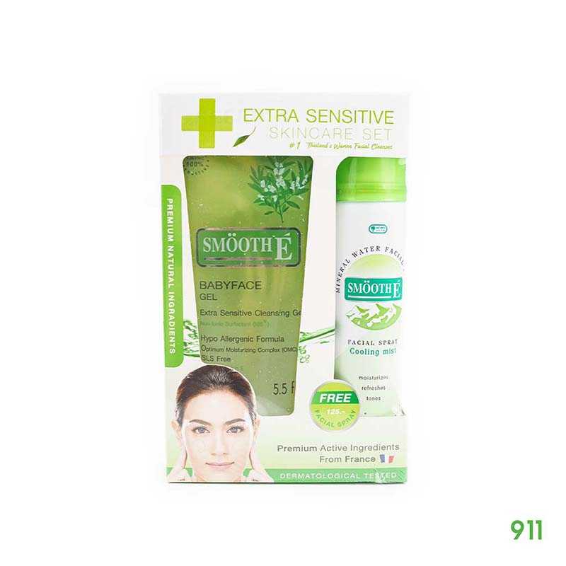 สมูทอี คลีนซิ่งเจล และ สมูทอี วอเตอร์ สเปรย์ | Smooth E Skincare Set