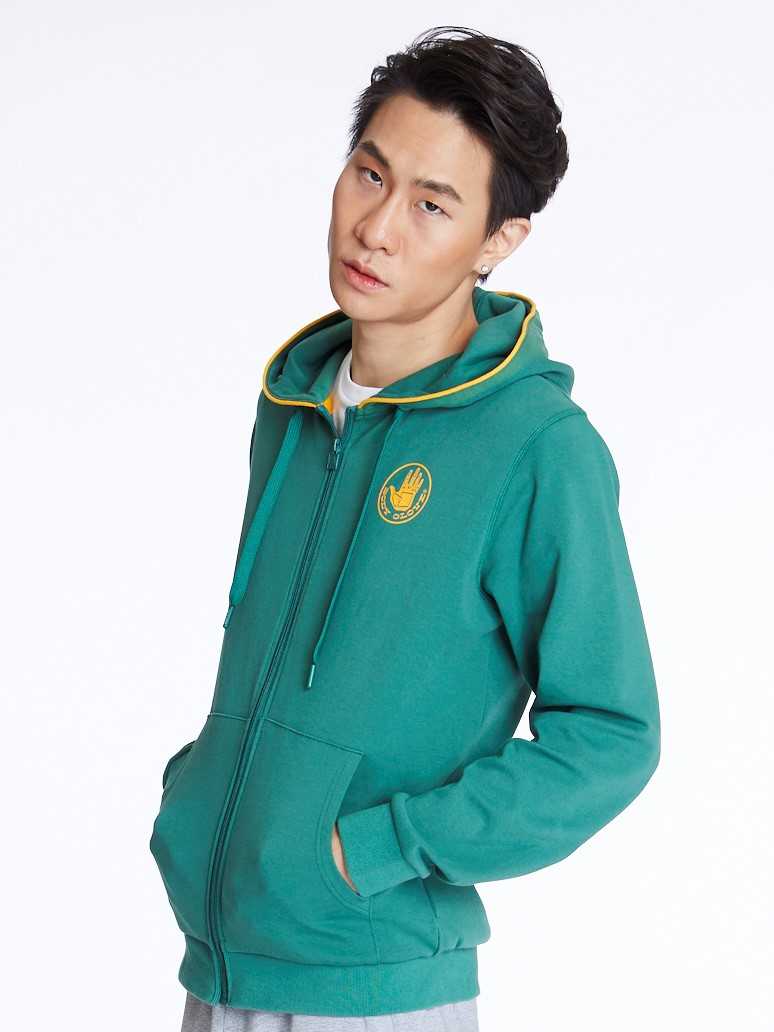 Women's SC TRACK CLUB Hoodies เสื้อฮู้ด ผู้ชาย สีเขียวเข้ม-73