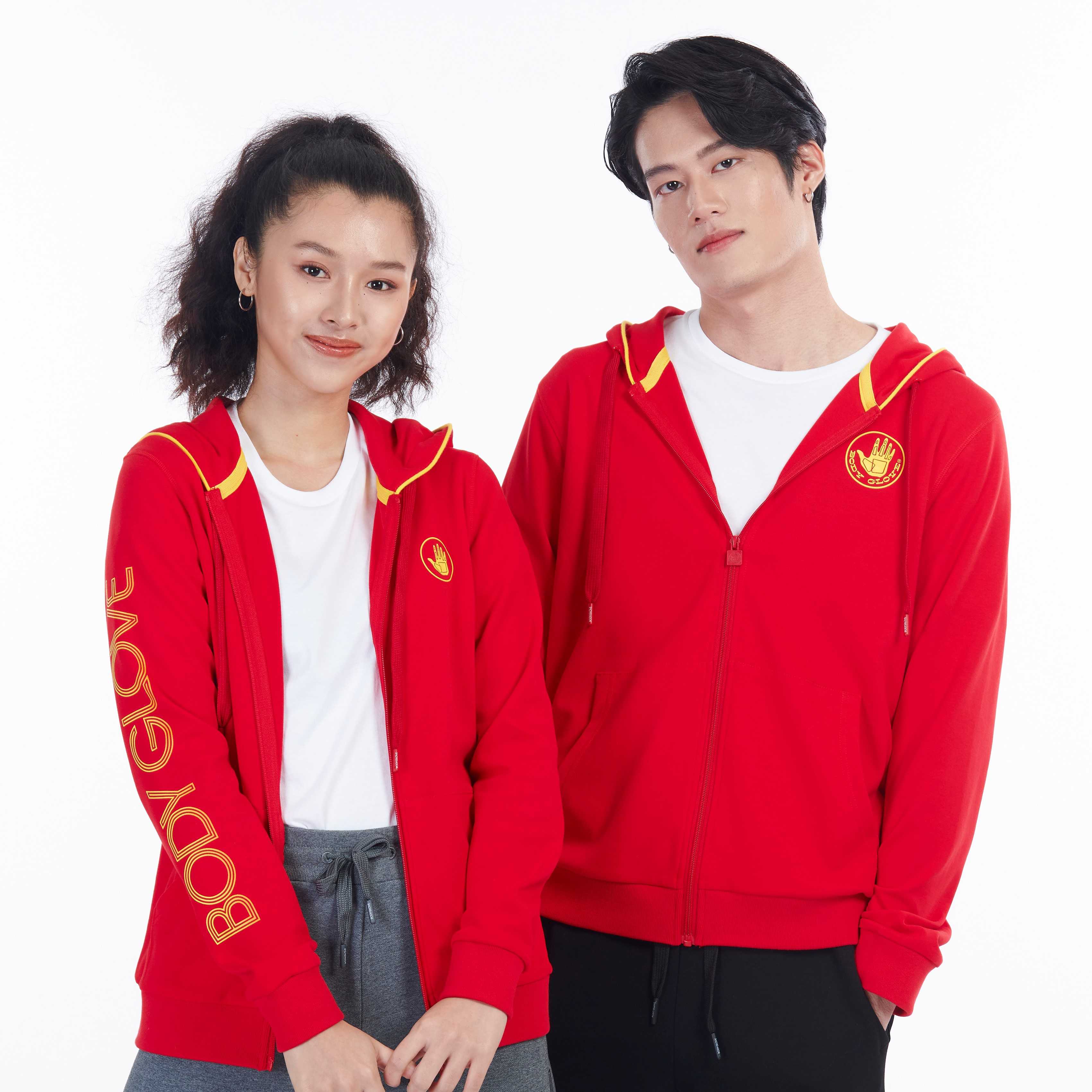 Women'sSC TRACK CLUB Hoodies เสื้อฮู้ด หญิง สีแดง-05
