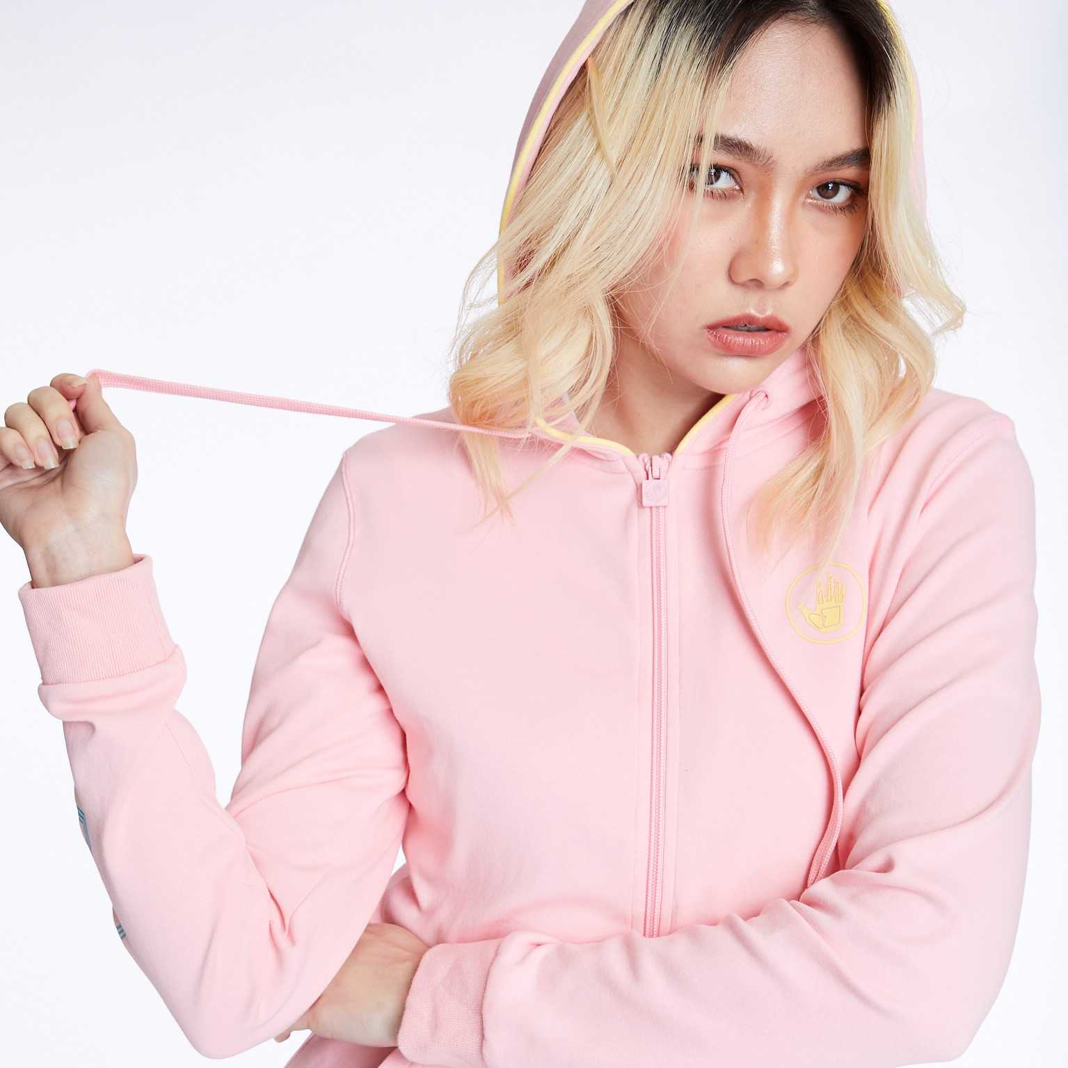 Women's SC TRACK CLUB Hoodies เสื้อฮู้ด ผู้หญิง สีชมพู-65
