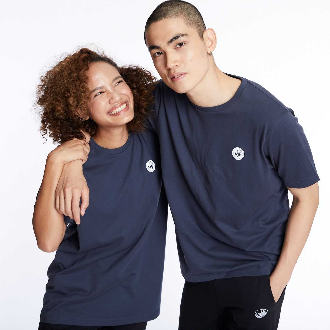 Unisex Basic T-Shirt เสื้อยืด สีกรมท่า-32