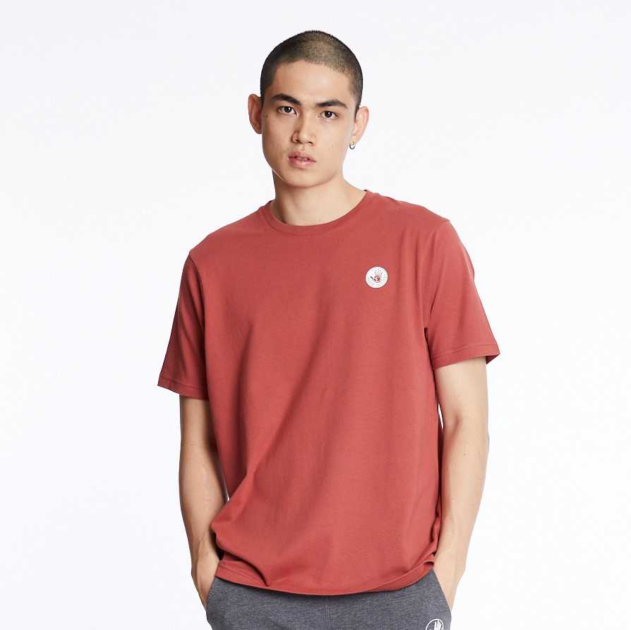 Unisex Basic T-Shirt เสื้อยืด สีอิฐ-44