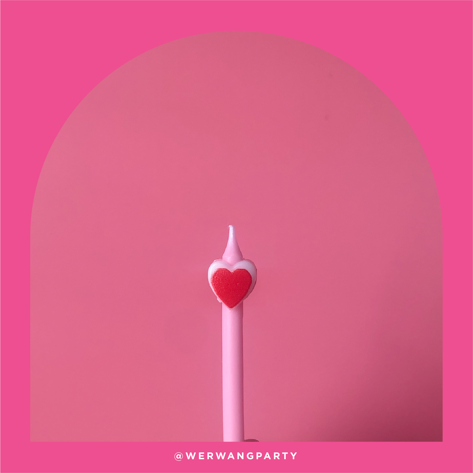Mini heart candle