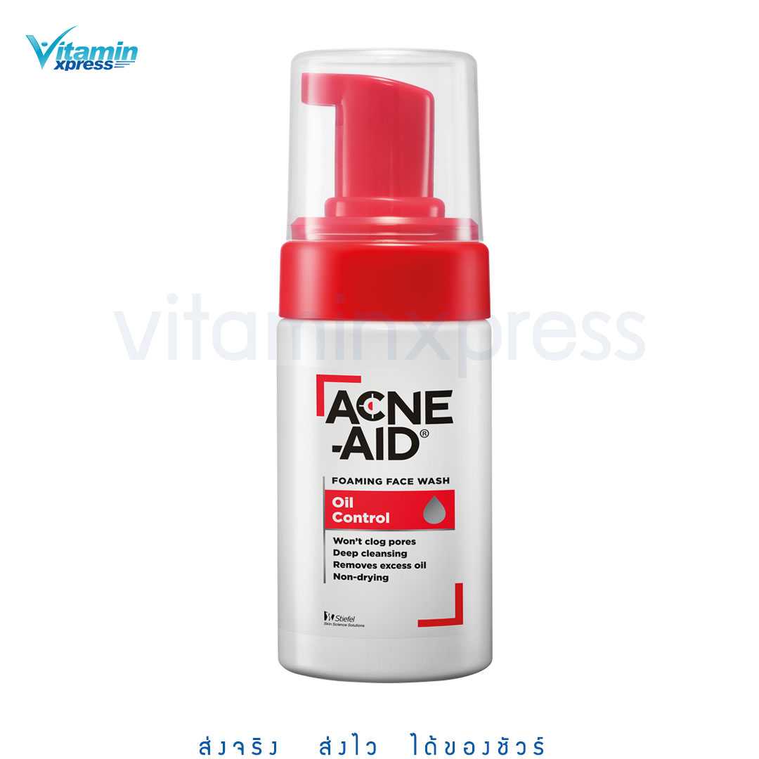 Acne-Aid Foaming Face Wash Oil Control  Deep Pore Cleansing 100ml. แอคเน่เอด โฟม  สีแดง 1 ขวด