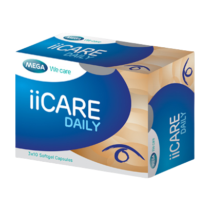 MEGA We Care ii Care Daily  บำรุงสายตา ลดอาการเมื่อยล้ากล้ามเนื้อตา (30 แคปซูล)