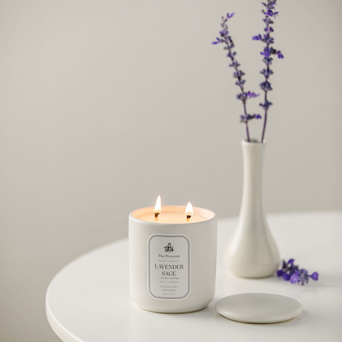 Lavender Sage เทียนหอมจากไขถั่วเหลือง (Soy Wax Candle) กลิ่น ลาเวนเดอร์เสจ ขนาด 200 g.