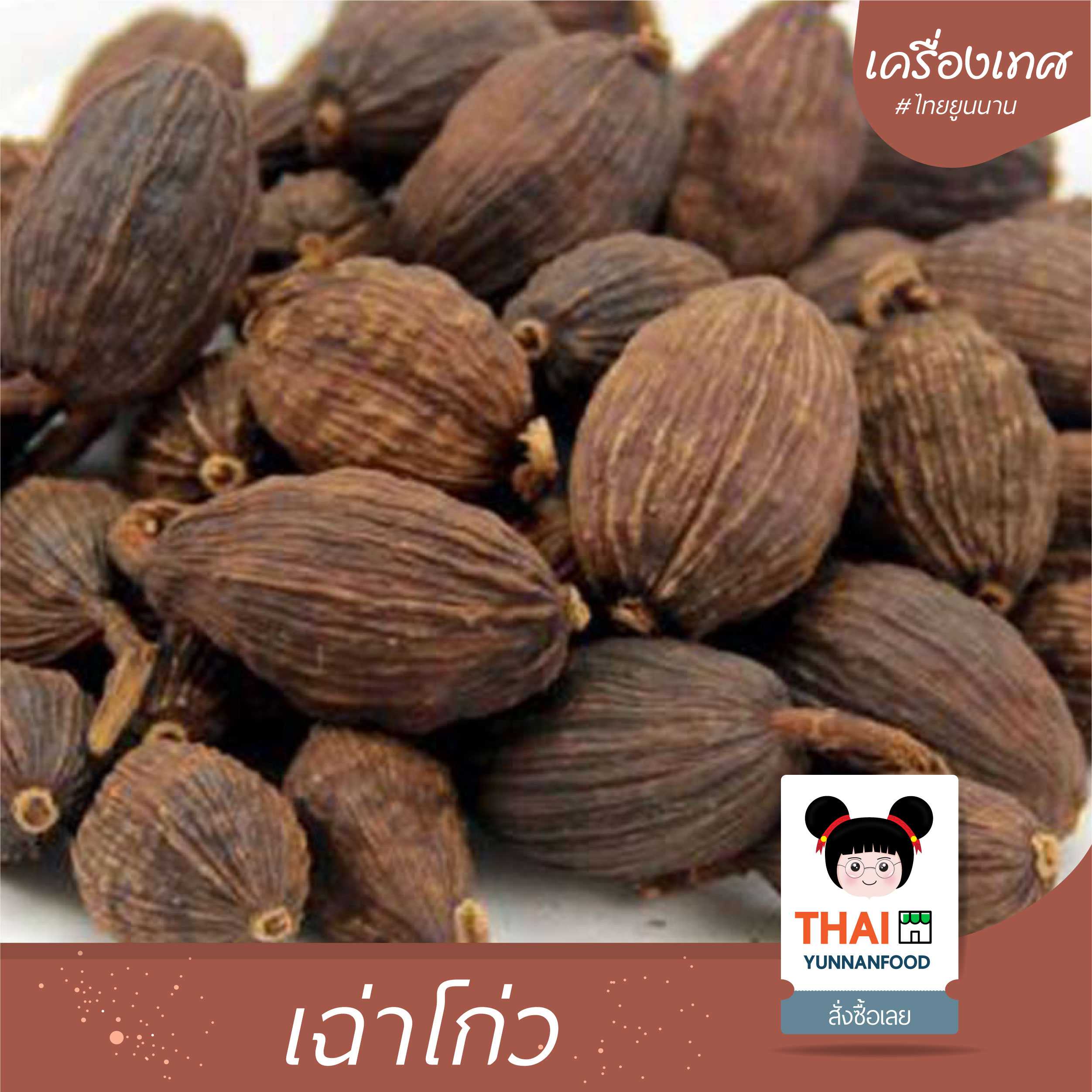 เฉ่าโก่ว 草果  100 g   |  เครื่องเทศปรุงอาหาร