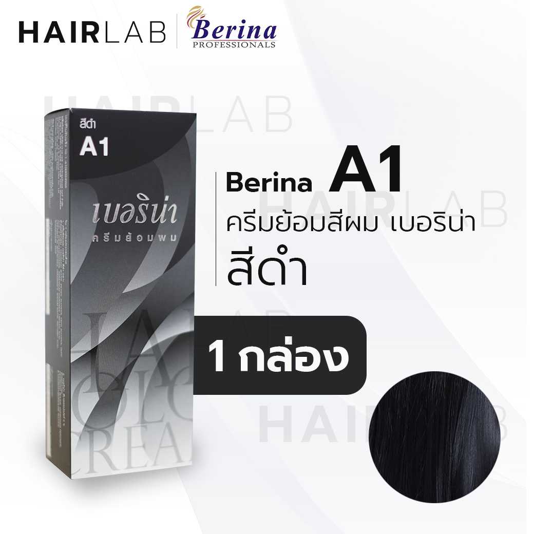 Berina A1 เบอริน่า A1 สีย้อมผม สีดำ ยาย้อมผม ปิดผมหงอก ปิดผมขาว ครีมเปลี่ยนสีผม ราคาถูก