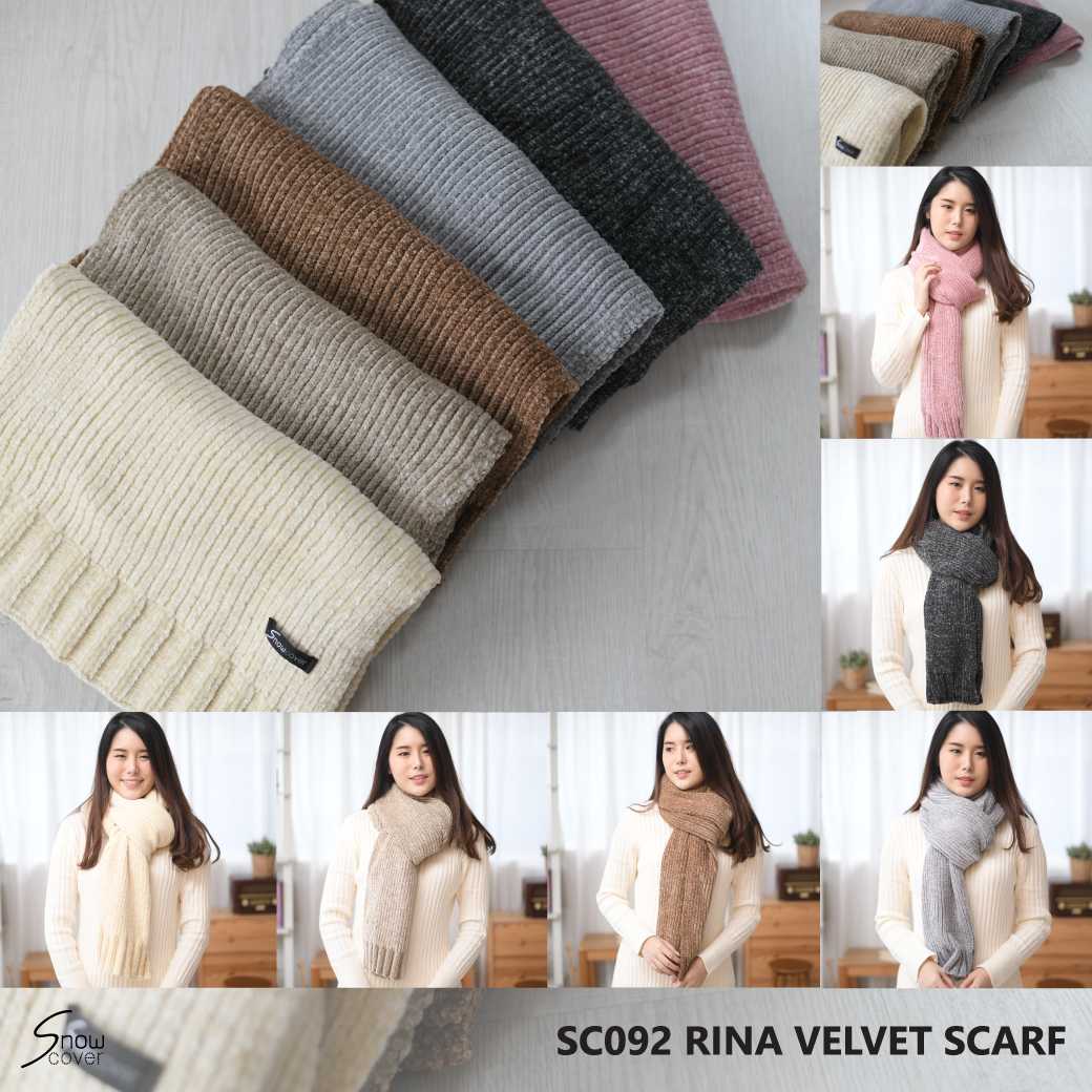 SC092 Rina Velvet Scarf (Snowcover ผ้าพันคอ ผ้าพันคอกันหนาว)