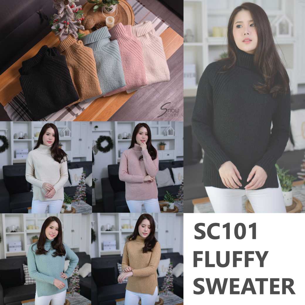 SC101 Fluffy Sweater (Snowcover เสื้อไหมพรม)