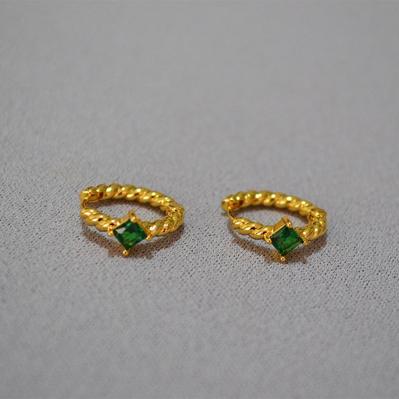 Fallon Emerald Hoops