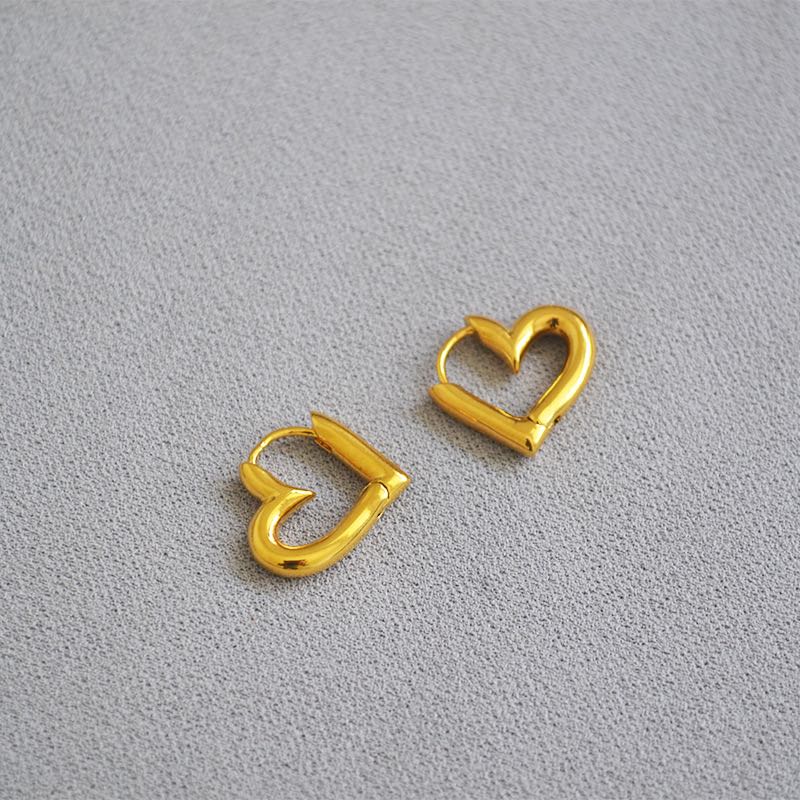 Hearty Hoop Earrings