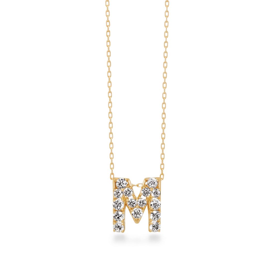 Diamond Initial Necklace (U-Z)