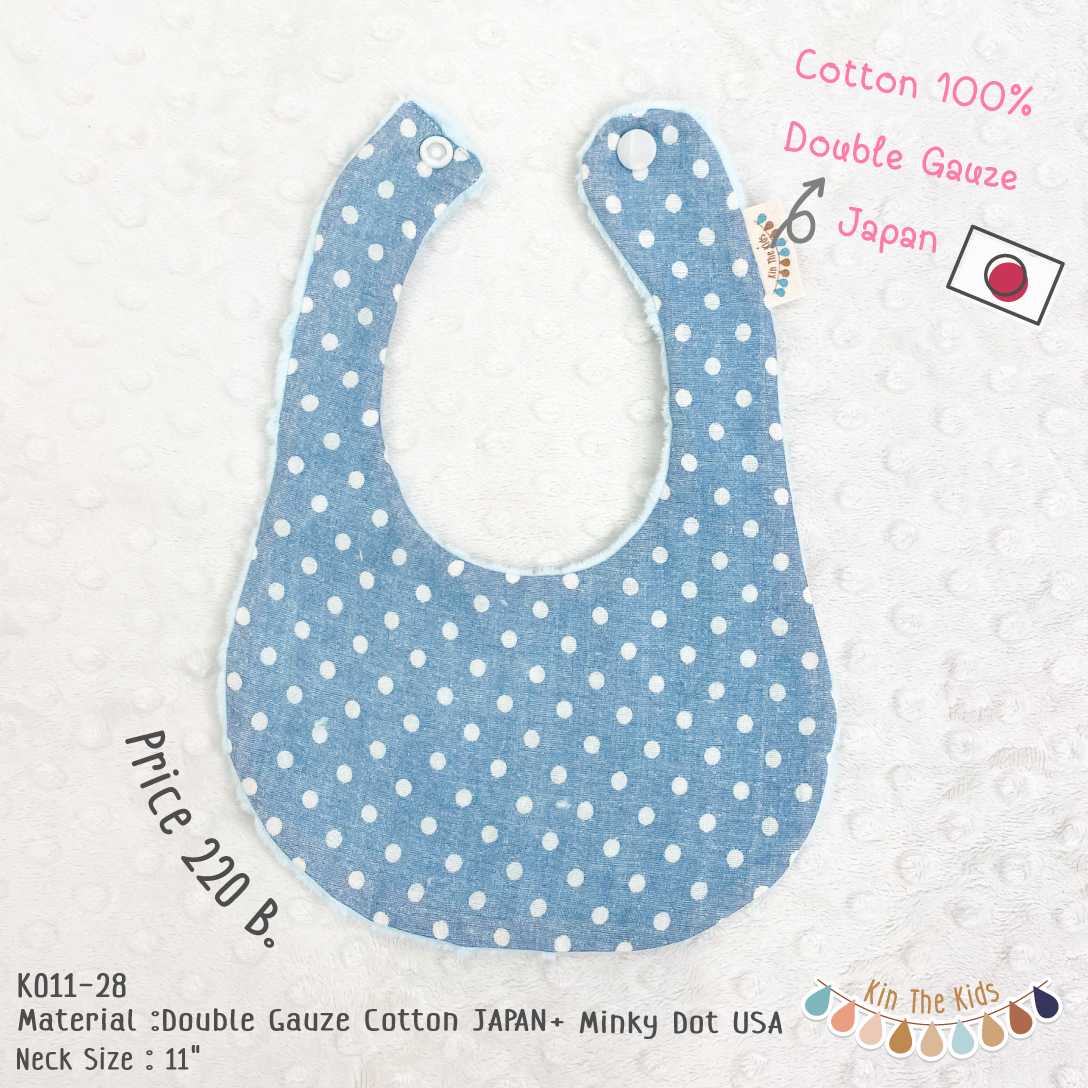 K011-28 Polkadot Navy - Double Gauze Japan Cotton