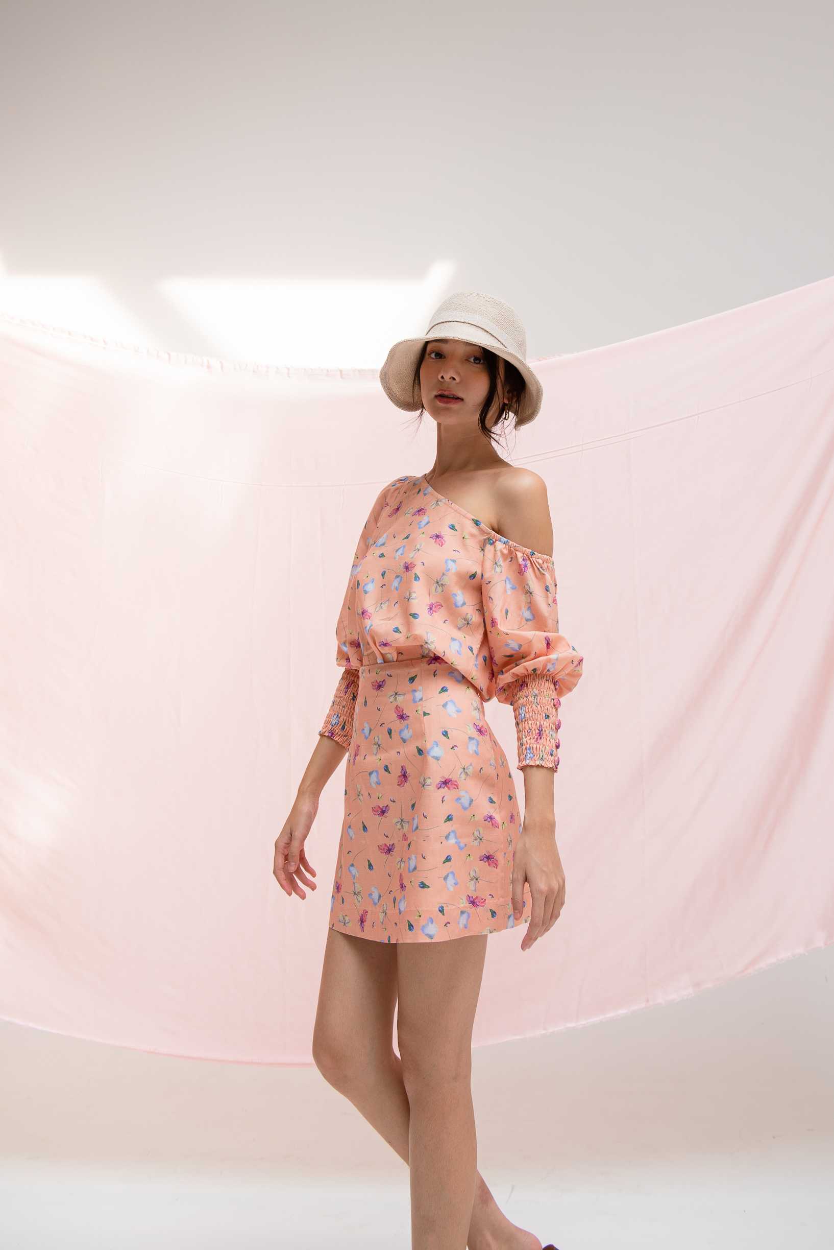 A Line Skirt - Pink Floral