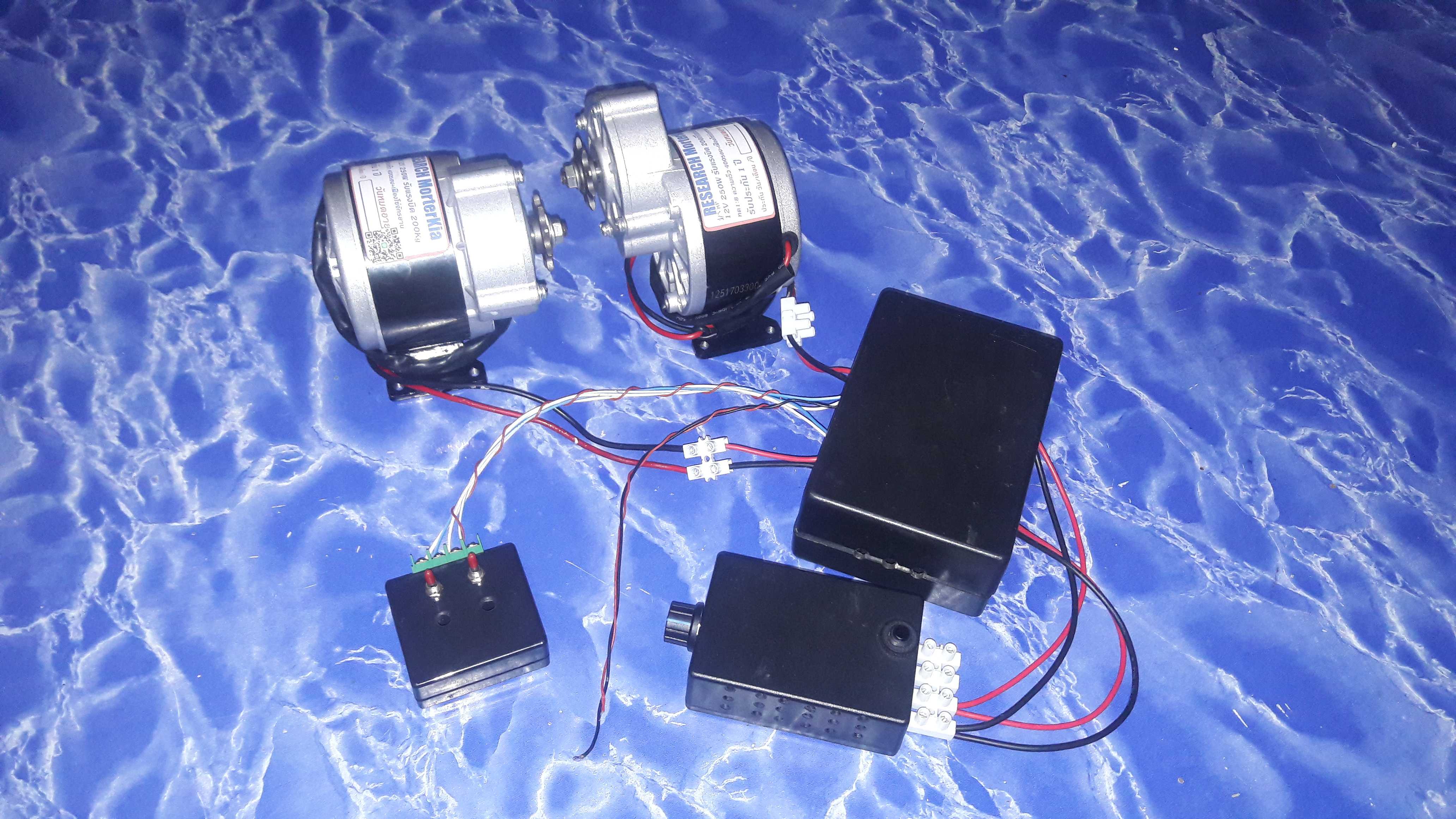 #MD400PWM# มอเตอร์เกียร์ ทด 400รอบ 250W+ ปรับรอบ เดินหน้าถอยหลัง ซ้ายขวา ทำรถ ไฟฟ้า ตีนตะขาบ 