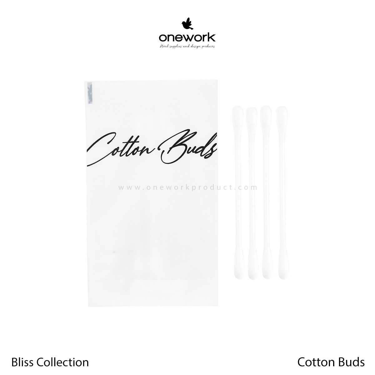 (100 pcs.) วันเวิร์ค คอตตอนบัต บลิสคอลเลคชั่น Onework Cotton Buds Bliss Collection