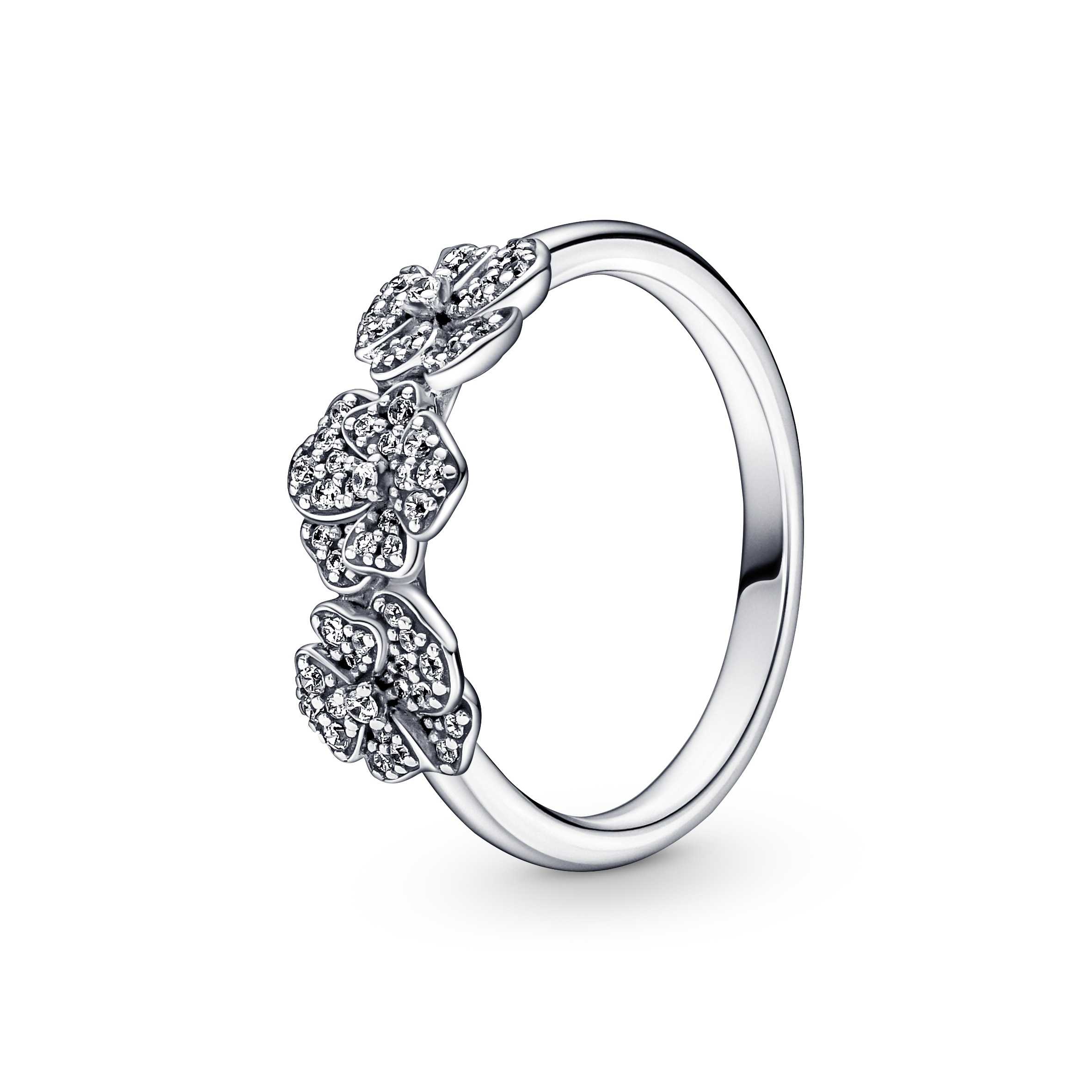Triple Pansy Flower Ring
