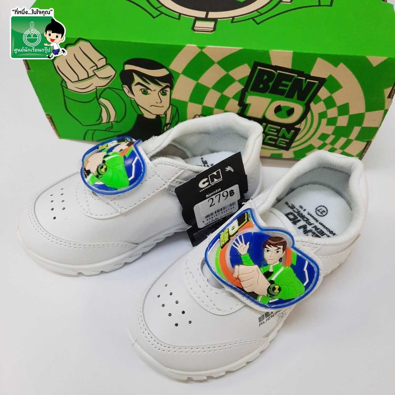 รองเท้าพละ เด็กอนุบาลชาย ลาย Ben10 มีไฟ