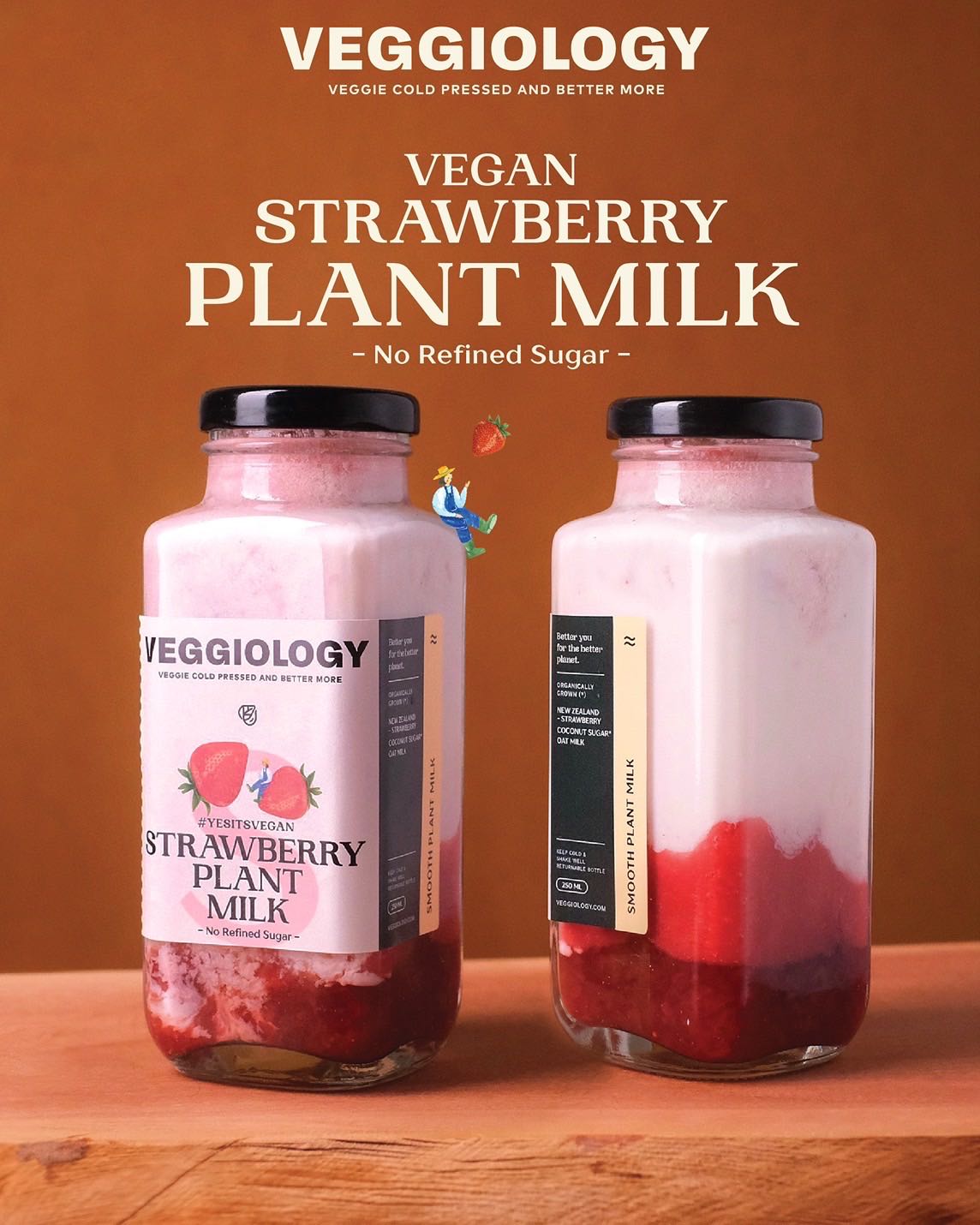 Vegan Strawberry Plant Milk