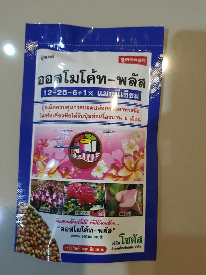 ปุ๋ยออสโมโค้ท 12-25-6+1% ขนาด 100 กรัม