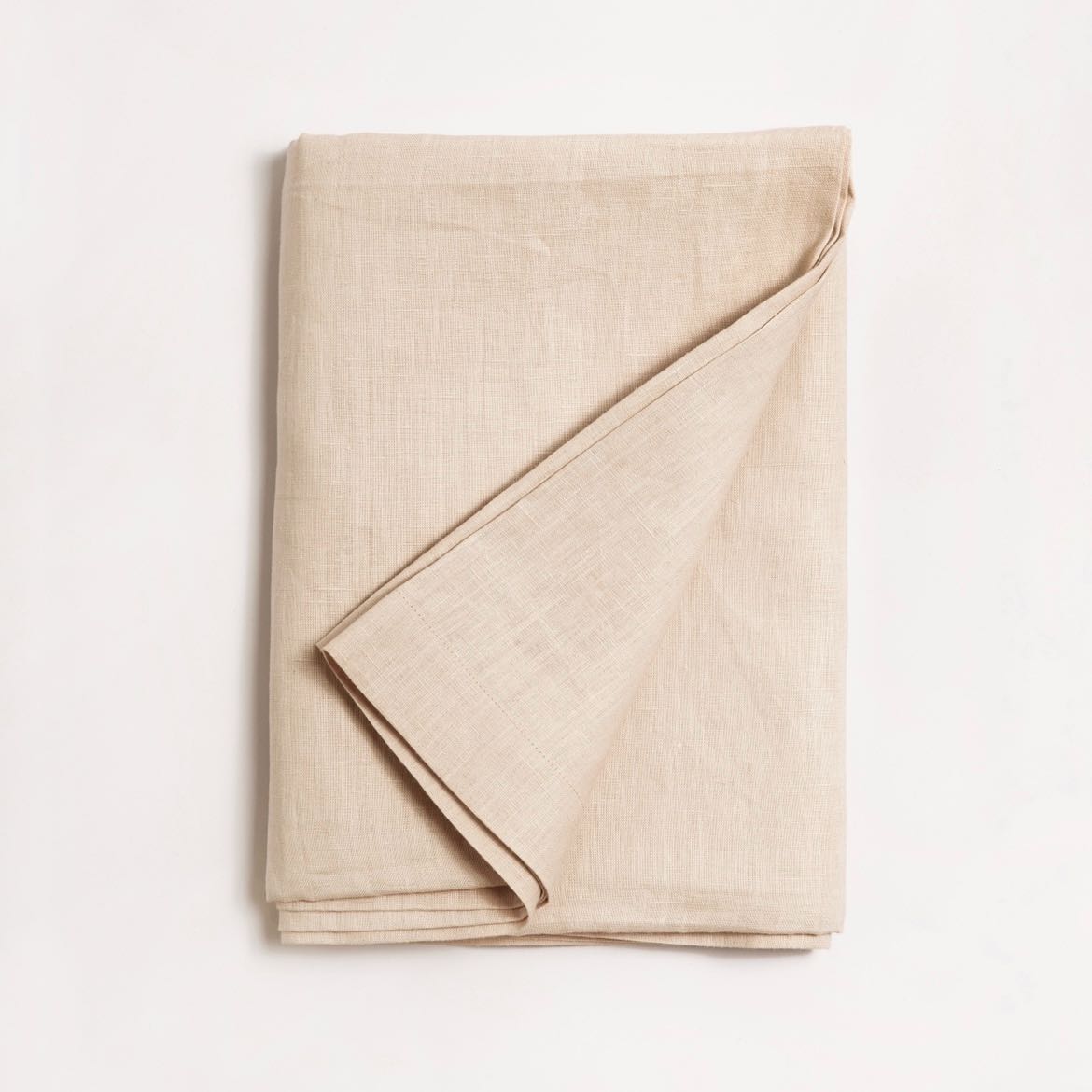 ผ้าปูโต๊ะ CLASSIC LINEN TABLECLOTH - LIGHT BEIGE