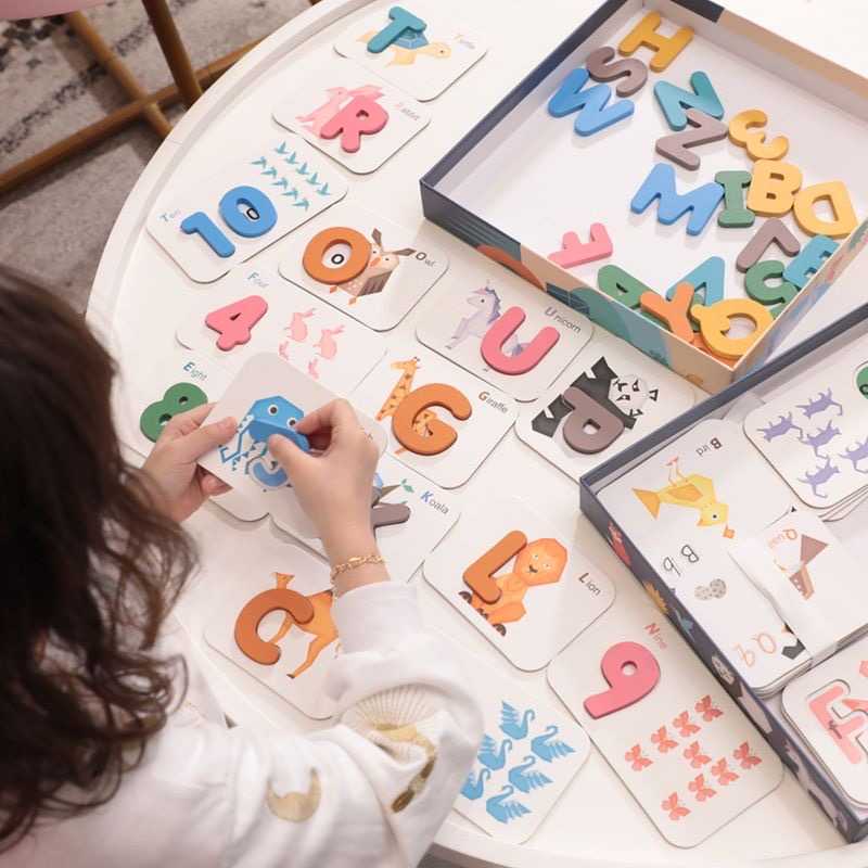 จิ๊กซอว์ไม้ เกมจับคู่ตัวอักษร Alphabet game
