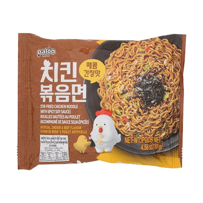 Paldo stirfried chicken noodle w/ spicy soy sauce 130g