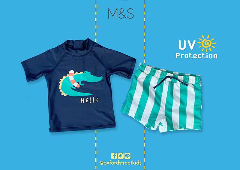 ✅ [6-9M] M&S 2 Swim Set UV Protection ชุดว่ายน้ำเด็ก ป้องกันแสงแดด