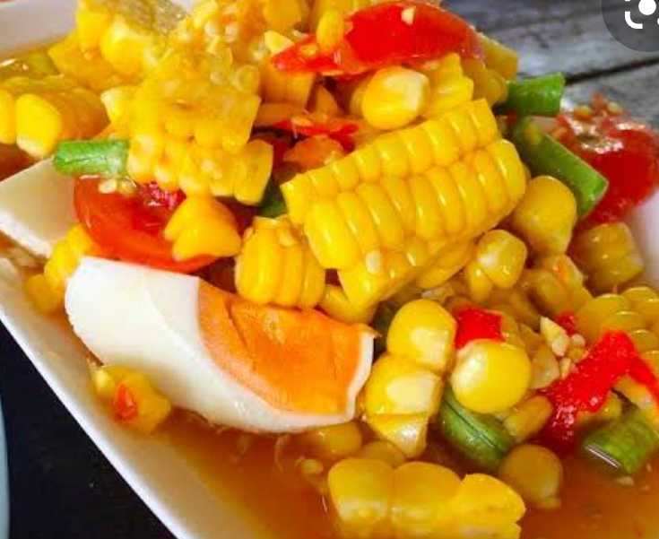 ตำข้าวโพดไข่เค็ม