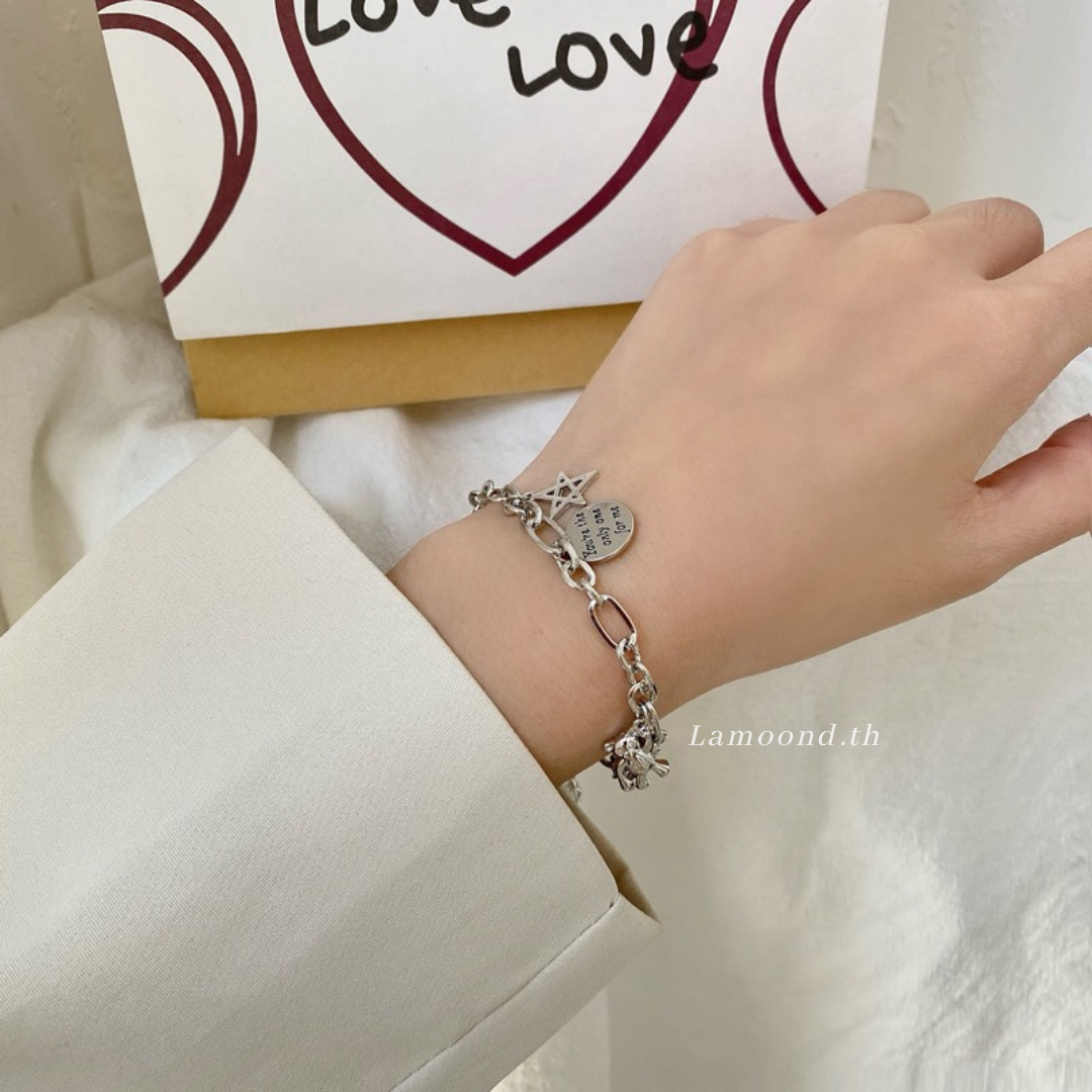 สร้อยข้อมือน้องหมี+ดาว