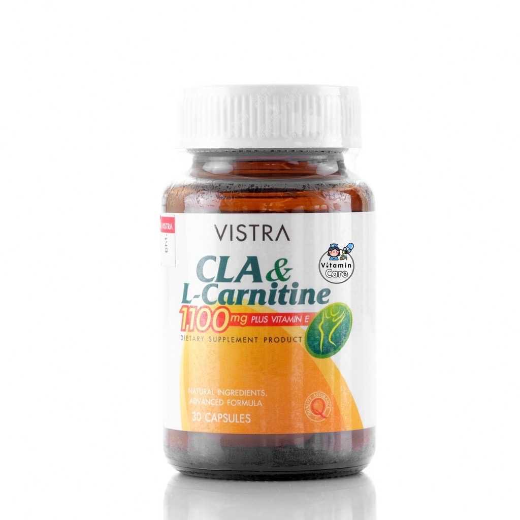 Vistra CLA & L-Carnitine 1100 mg Plus Vitamin E (30 เม็ด)