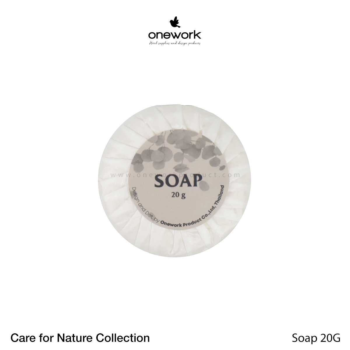 (100 pcs.) วันเวิร์ค โซป 20 กรัม Onework Soap (Paper wrapped) 20g. Care for Nature Collection