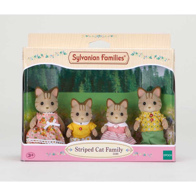 Sylvanian Families Striped Cat Family / ซิลวาเนียน แฟมิลี่ ครอบครัวแมวลาย