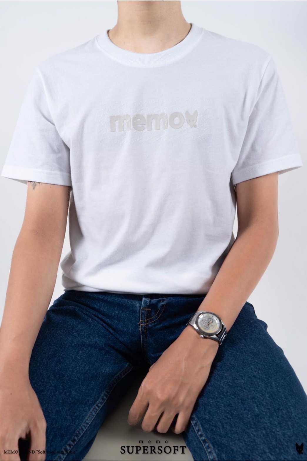 MEMO  SUPERSOFT   เสื้อยืดแขนสั้น รุ่น HIDEN MEMOGRAM ทรงผู้ชาย