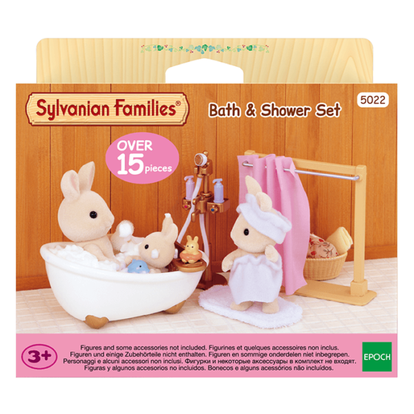 Sylvanian Families Bath & Shower Set / ซิลวาเนียน แฟมิลี่ ชุดอ่างอาบน้ำและฝักบัว