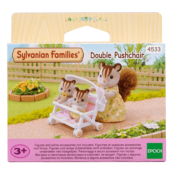 Sylvanian Families Double Pushchair / ซิลวาเนียน แฟมิลี่ รถเข็นเด็ก 2 ที่นั่ง