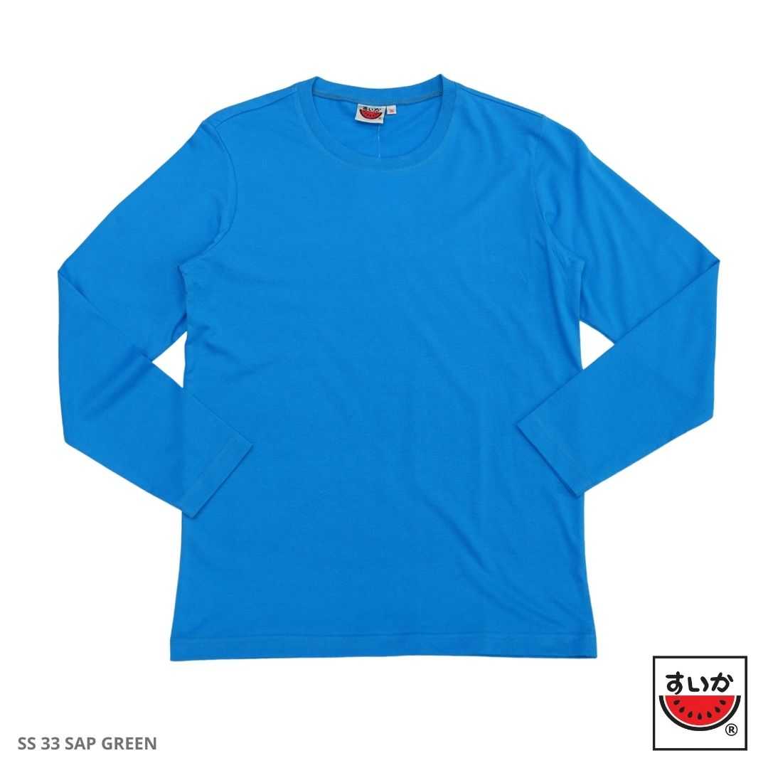 แตงโม (SUIKA) - เสื้อแตงโมคอกลมแขนยาว รุ่น SUPERSOFT LONGSLEEVES สี SS41 BLUE