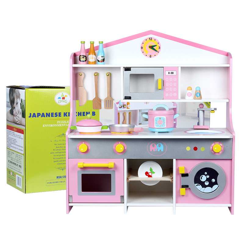 ชุดครัวไม้ ชมพู Japanese kitchen  พร้อมส่งแล้วค่ะ